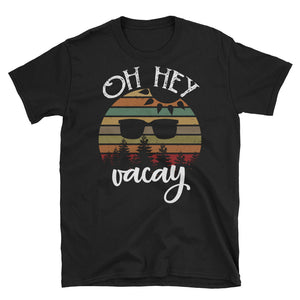 Vintage Oh Hey Vacay Short-Sleeve Unisex T-Shirt, Vacation Shirt, Summer Shirt