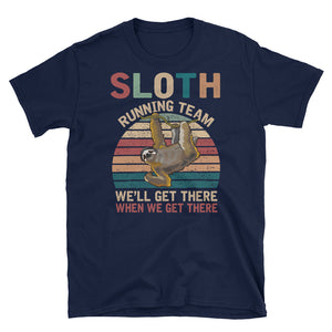 Vintage Sloth Running Team Short-Sleeve Unisex T-Shirt, Sloth Lover Shirt