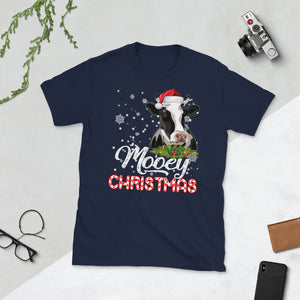 Mooey Christmas Funny Christmas Cow Short-Sleeve Unisex T-Shirt