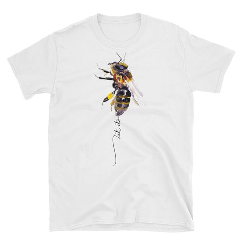 Image of Let It Bee Short-Sleeve Unisex T-Shirt, Funny Bee T-shirt For Men and Women