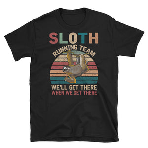 Vintage Sloth Running Team Short-Sleeve Unisex T-Shirt, Sloth Lover Shirt