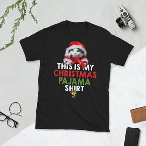 This is My Christmas Pajama Cat Christmas Short-Sleeve Unisex T-Shirt