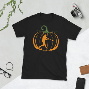 Baseball Pumpkin Halloween Short-Sleeve Unisex T-Shirt